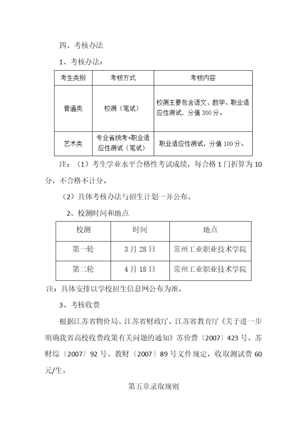常州工业职业技术学院2026年提前招生简章