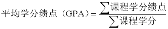 平均学分绩点的说明