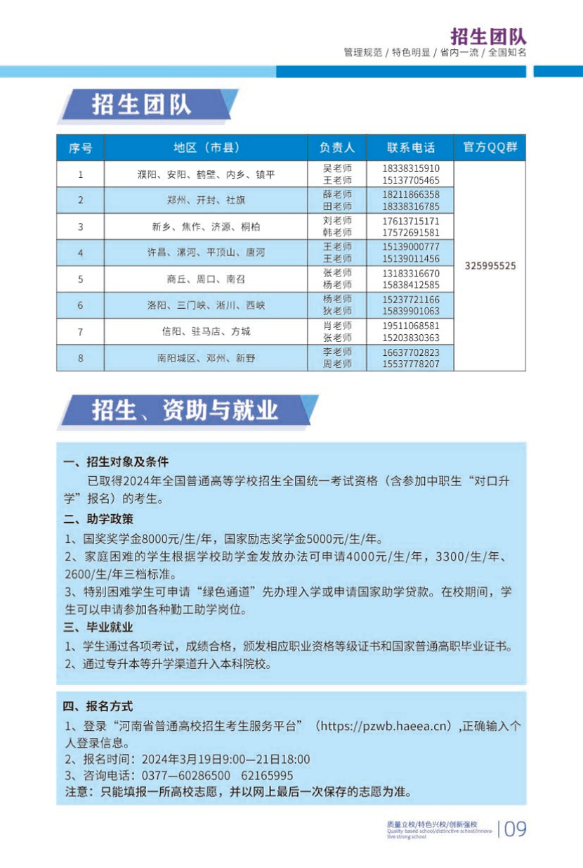 南阳科技职业学院－2024年高职单独招生简章