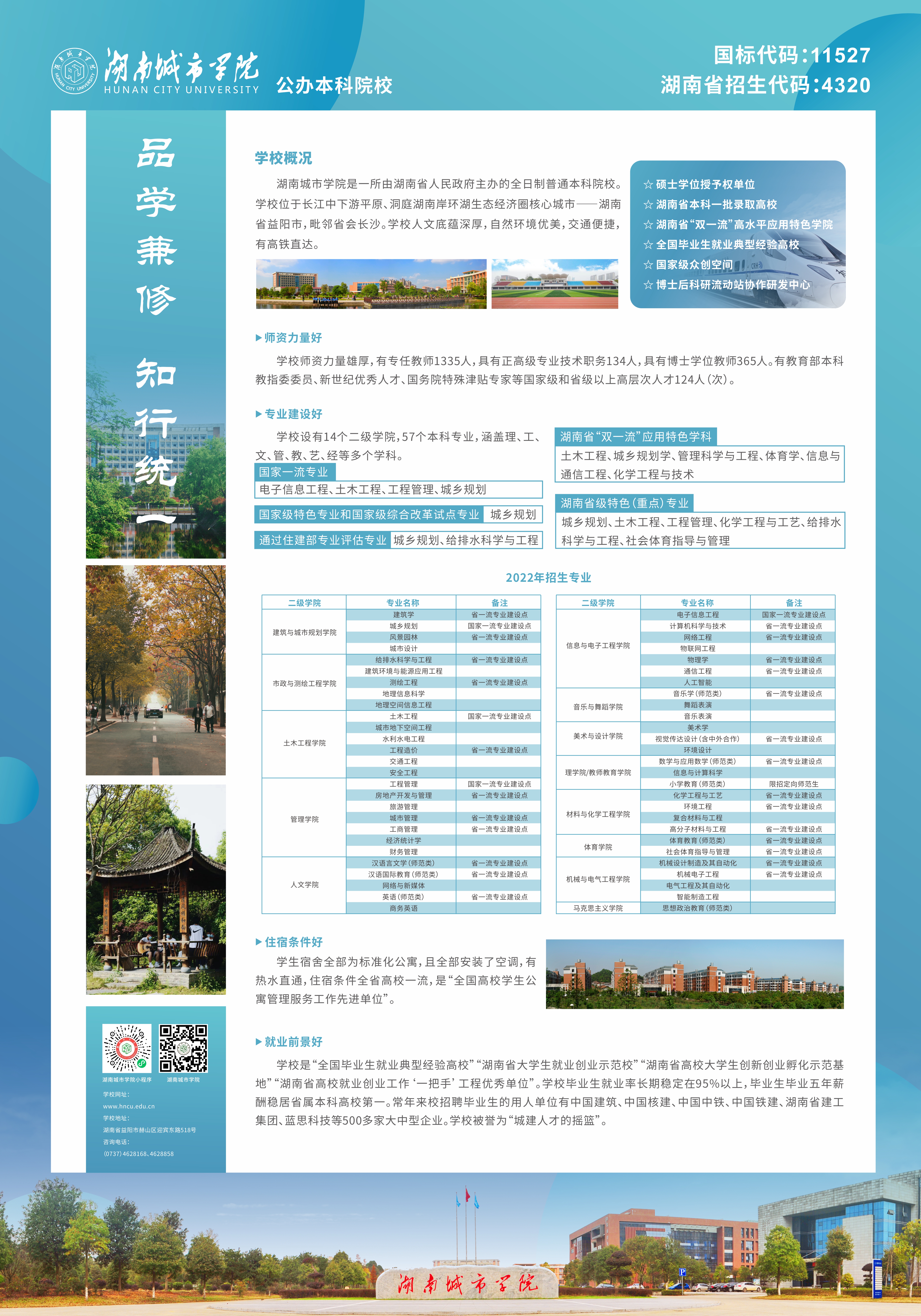湖南城市学院－2022年招生简章