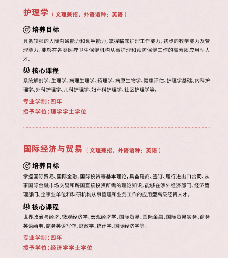 南华大学船山学院2023年－专业学科