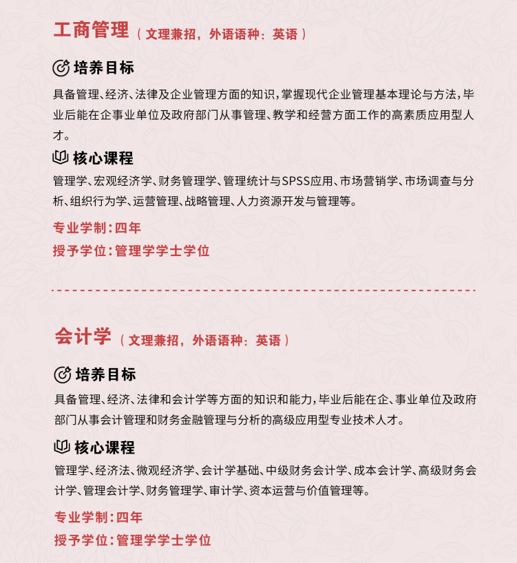 南华大学船山学院2023年－专业学科