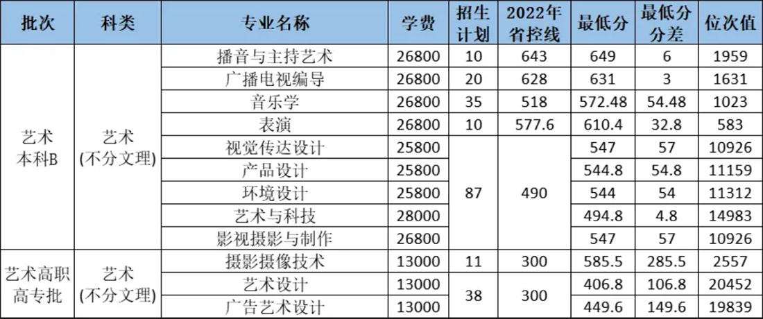 2023年艺术类