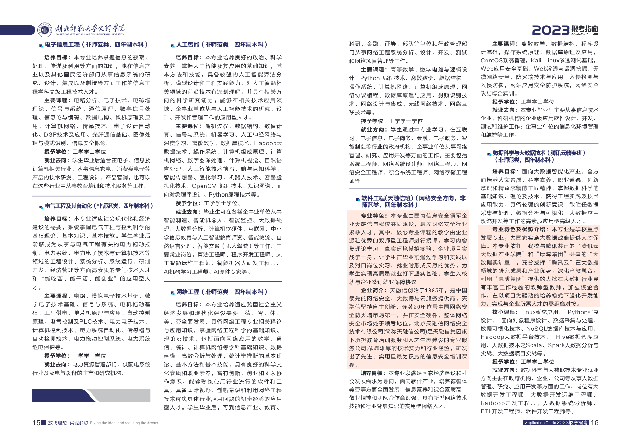湖北师范大学文理学院2023报考指南
