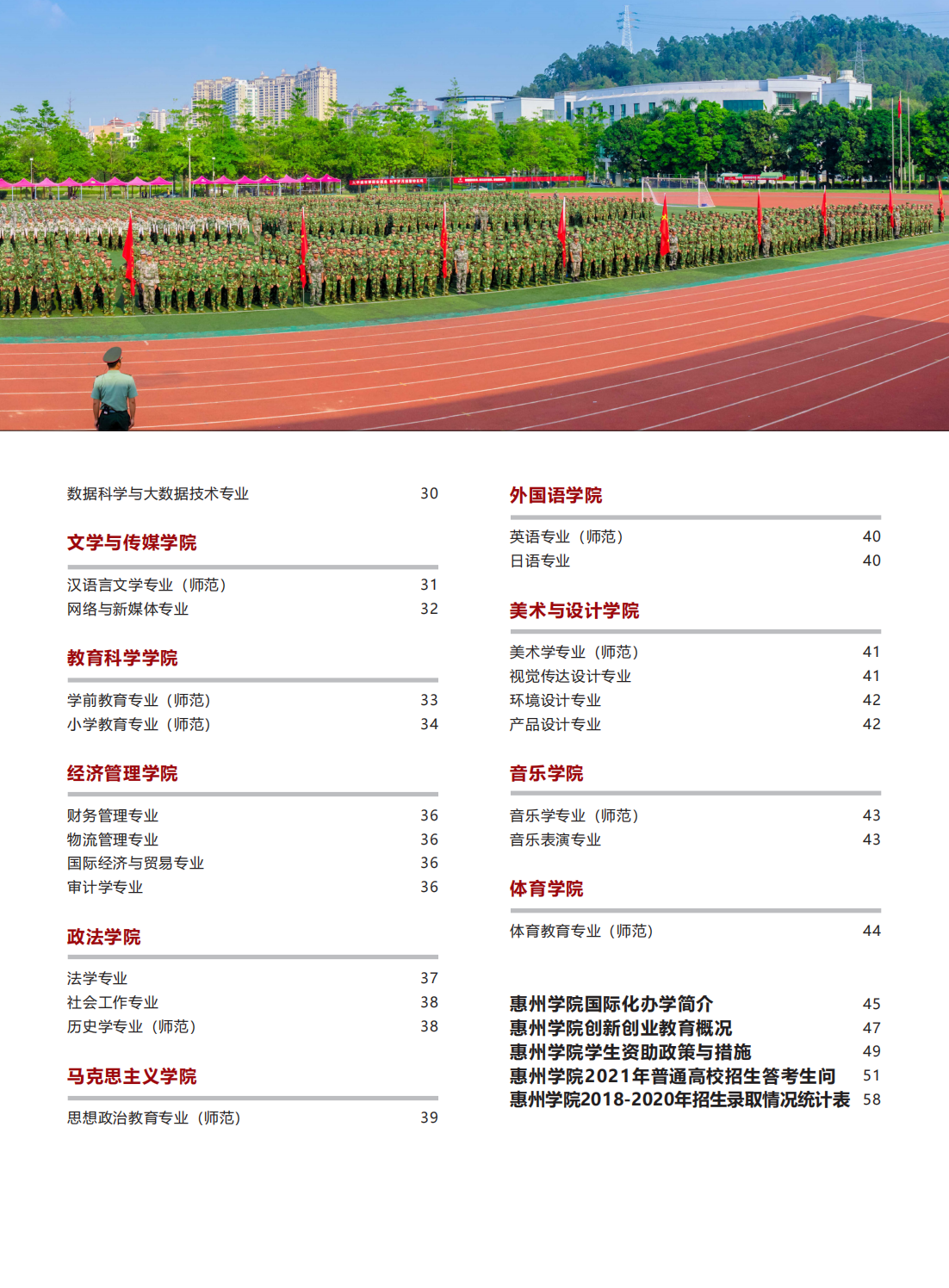 惠州学院2021年招生简章