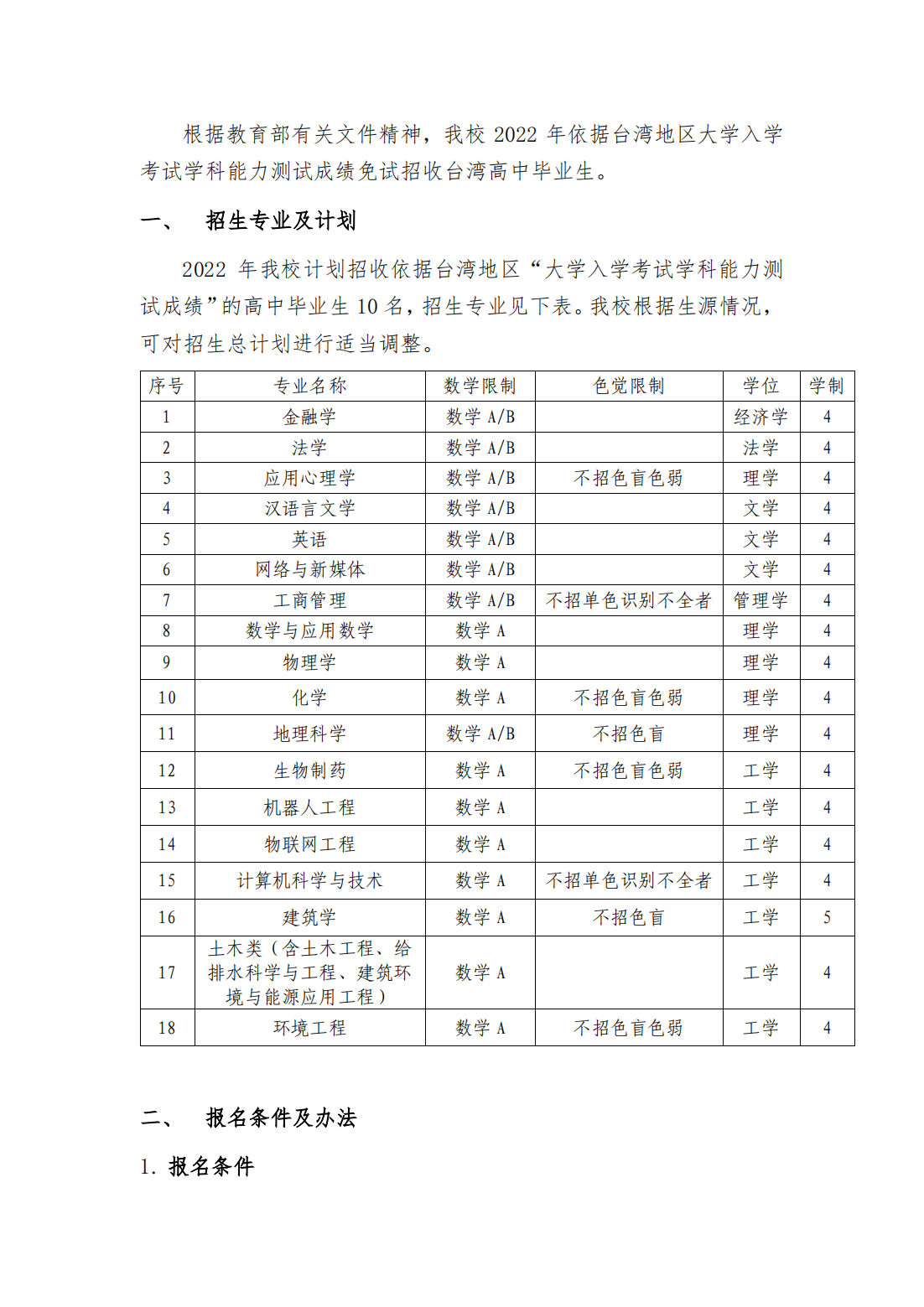 广州大学2022年依据台湾地区大学入学考试学科能力测试成绩招收台湾高中毕业生简章