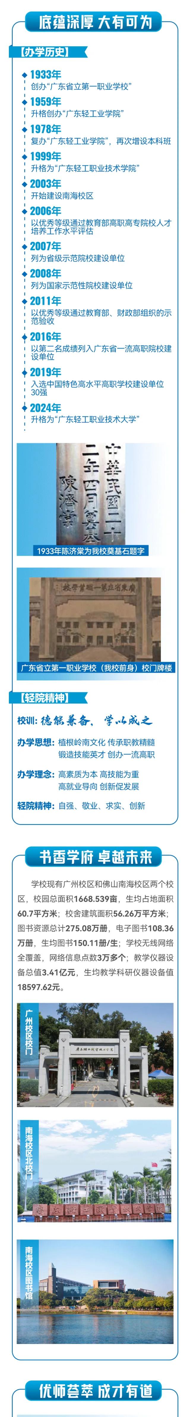 广东轻工职业技术大学2024夏季高考专科招生指南