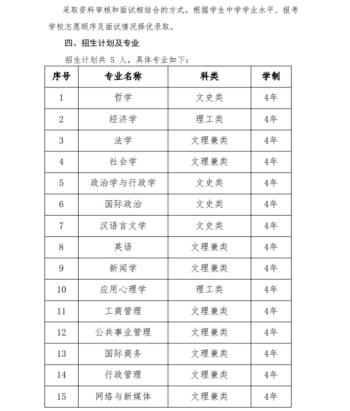 中国政法大学2025年中国普通高等学校联合招收澳门保送生简章