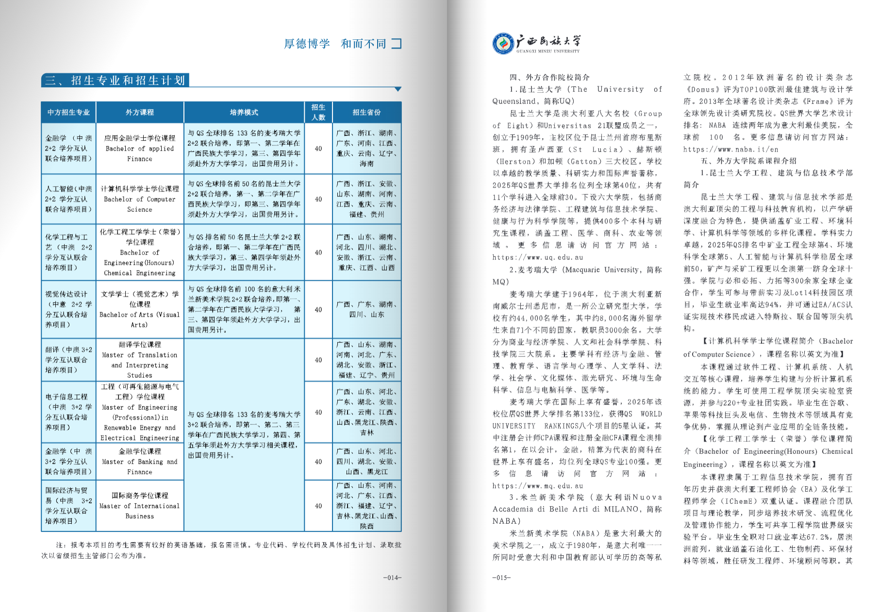 广西民族大学2025年招生简章