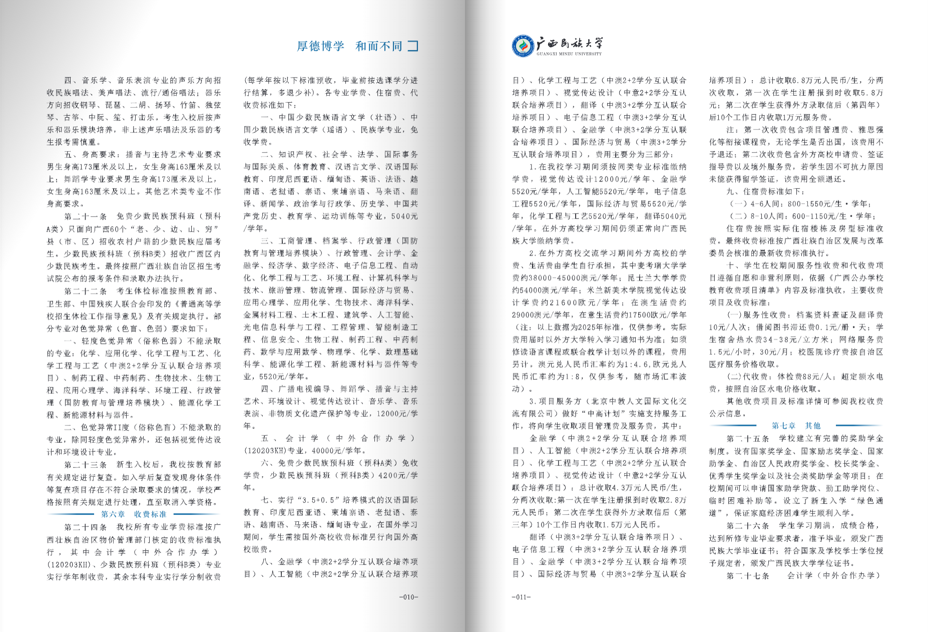 广西民族大学2025年招生简章