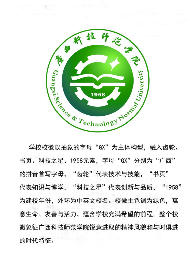 广西科技师范学院校训校徽