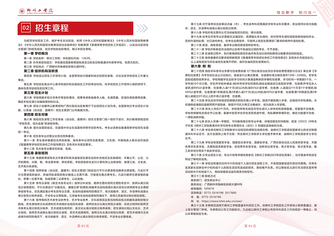 2023招生简章画册曲线