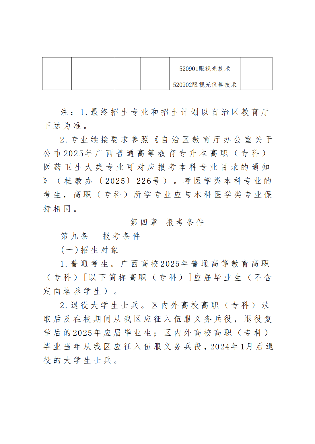 右江民族医学院2025年高职（专科）升本科招生简章
