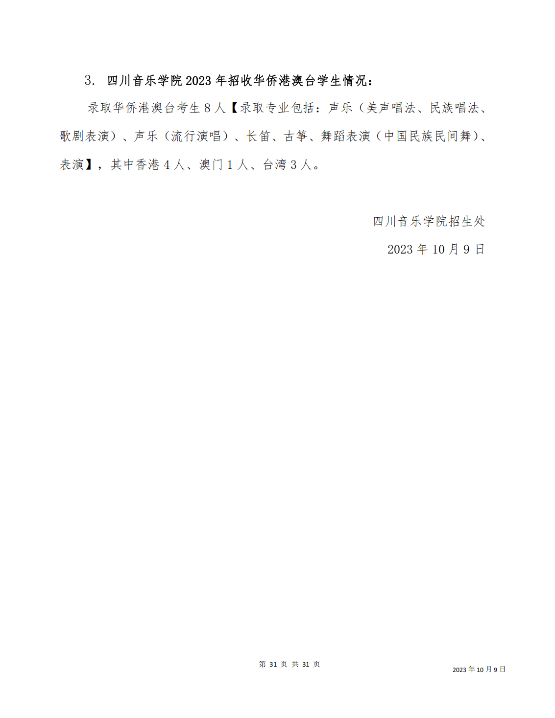 2023年招生分数线