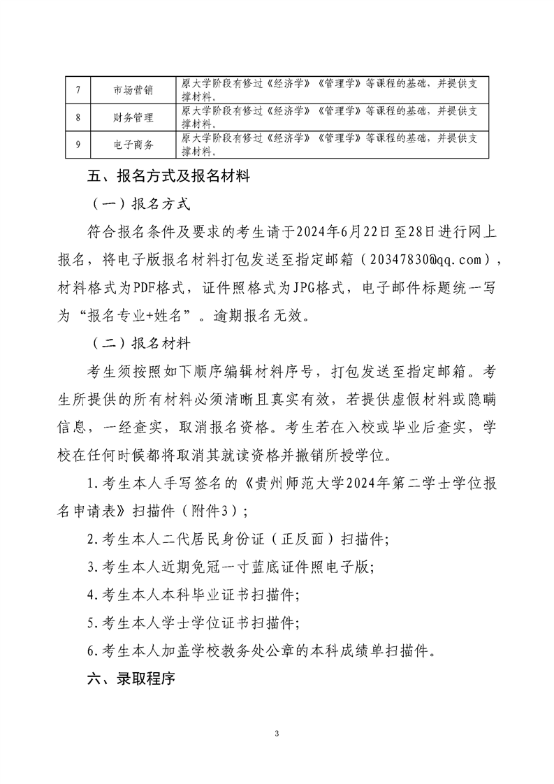 贵州师范大学2024年第二学士学位招生简章