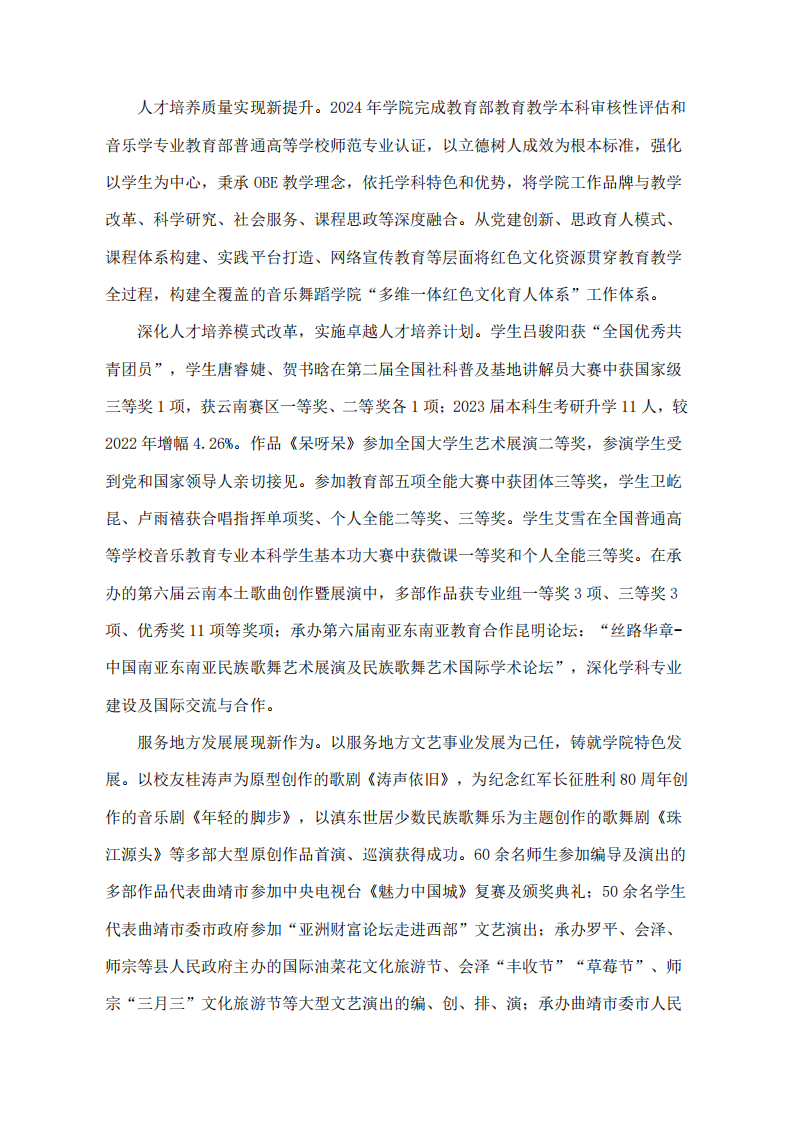 曲靖师范学院2025年艺术专业招生简章