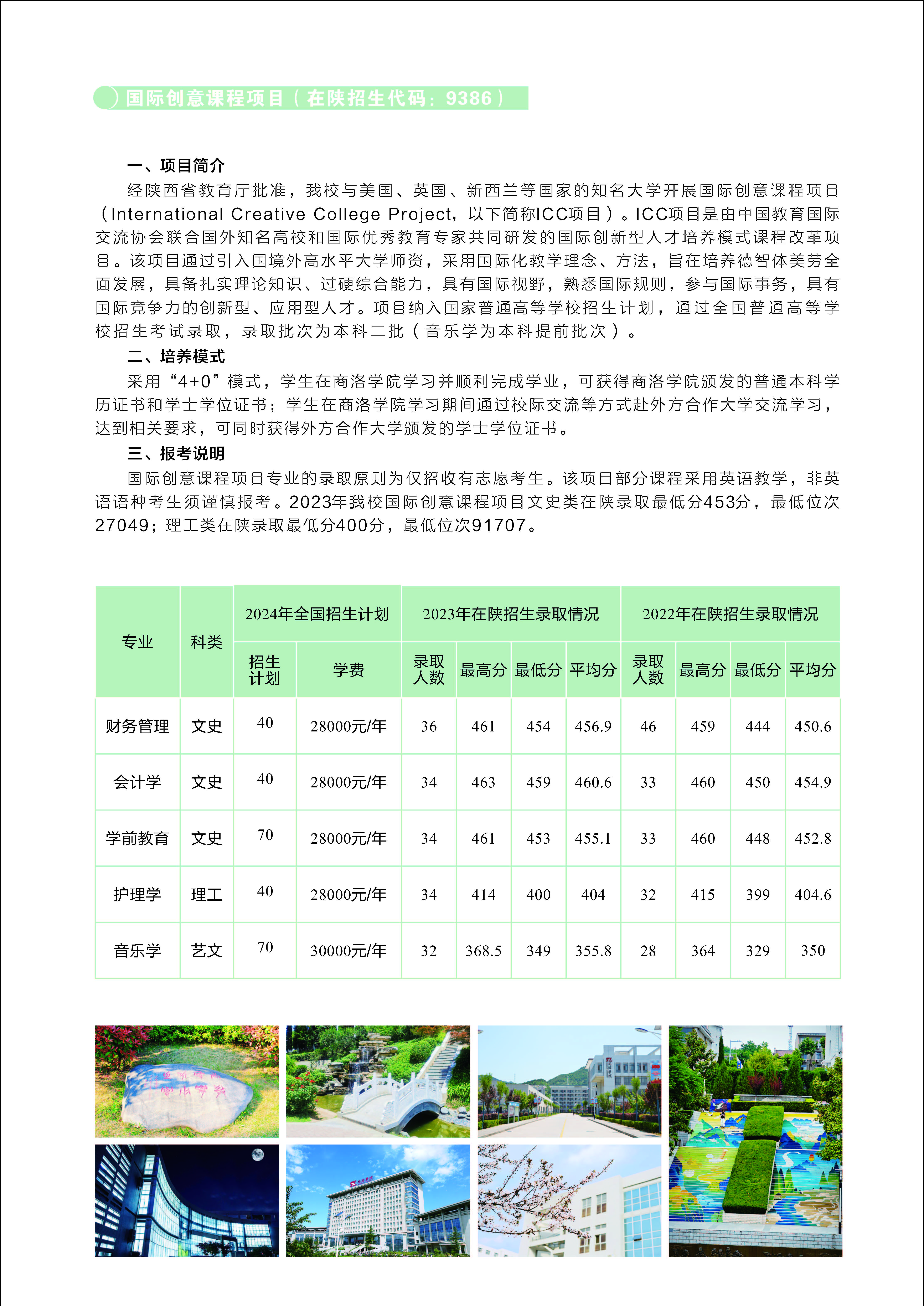 商洛学院2024年招生简章