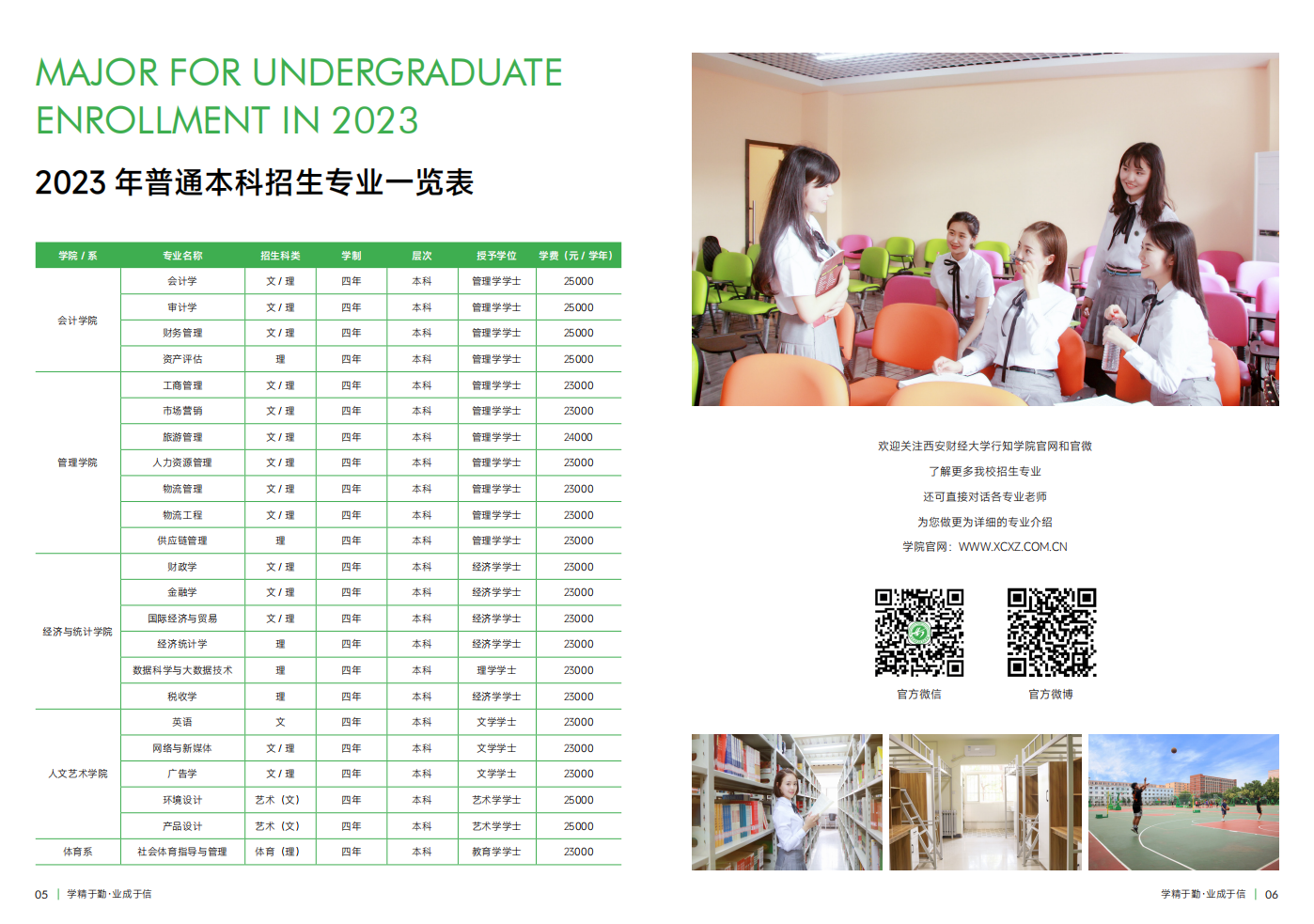 西安财经大学行知学院－2023年招生简章
