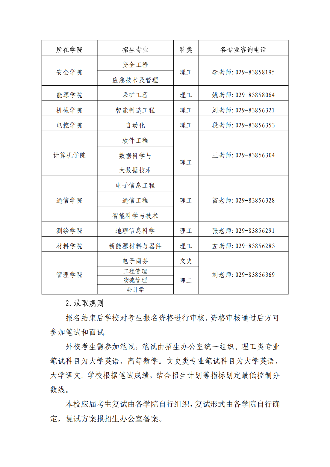 西安科技大学2024年第二学士学位招生简章