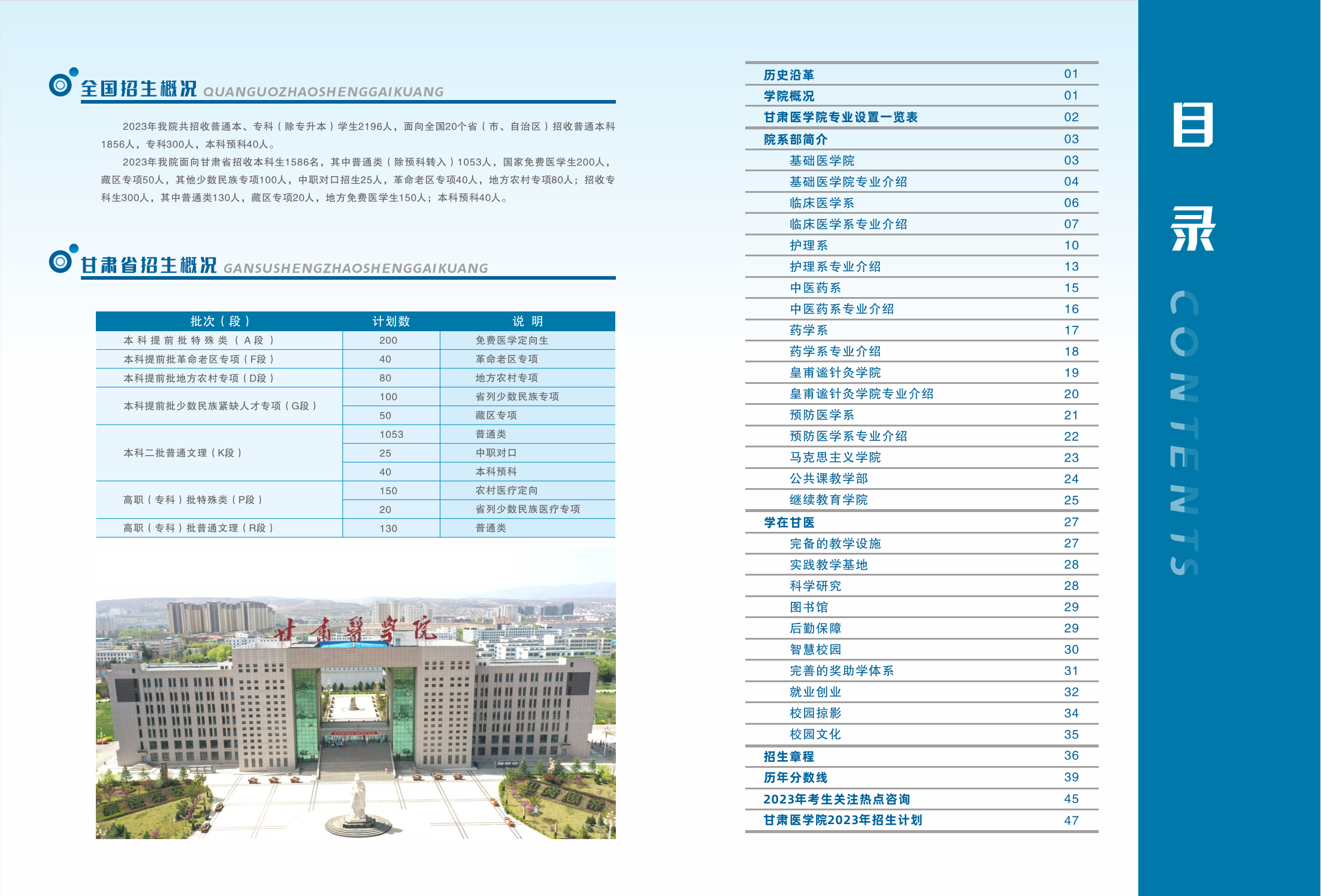 甘肃医学院2023年招生报考指南