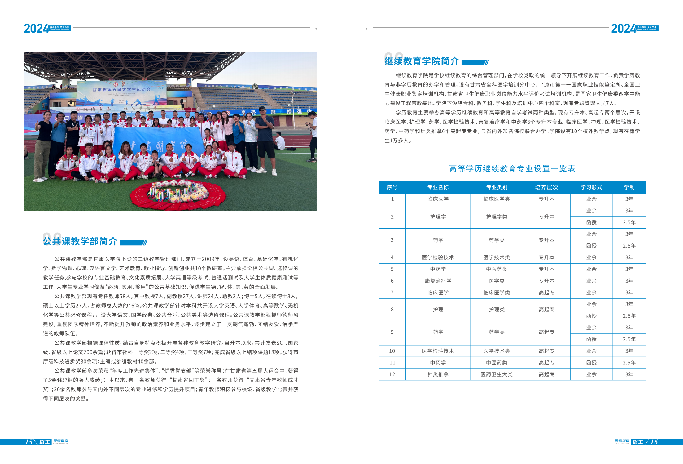 甘肃医学院2024年招生报考指南