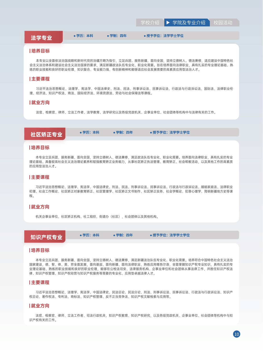 新疆政法学院2025年招生简章