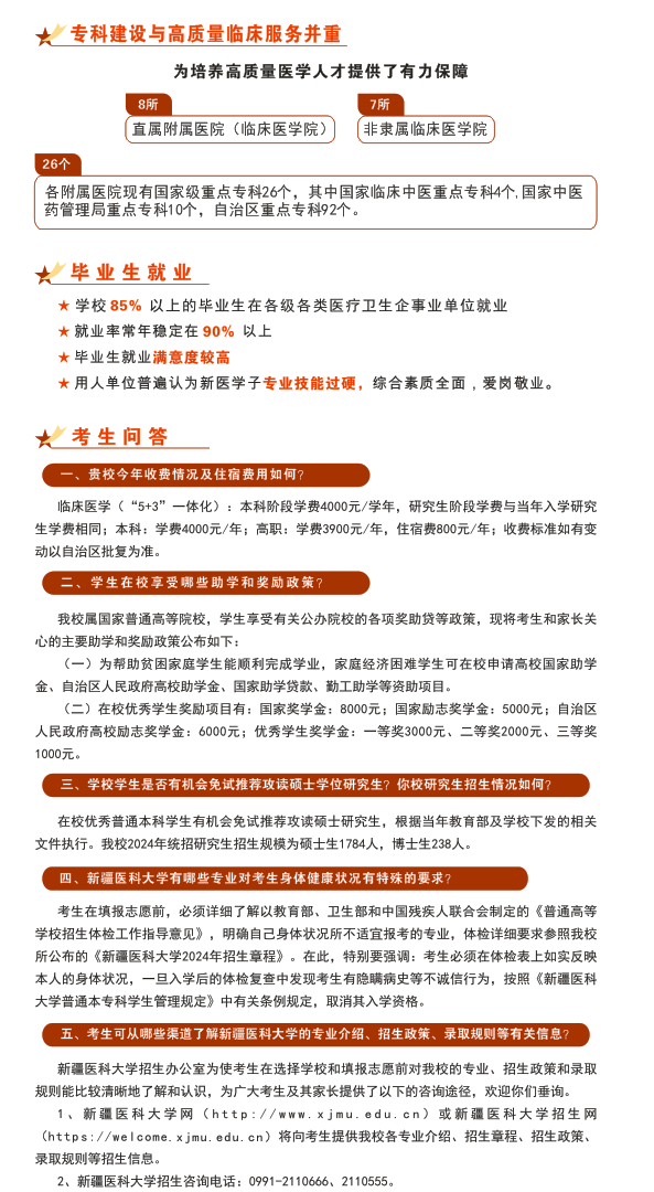 新疆医科大学2024年招生简章