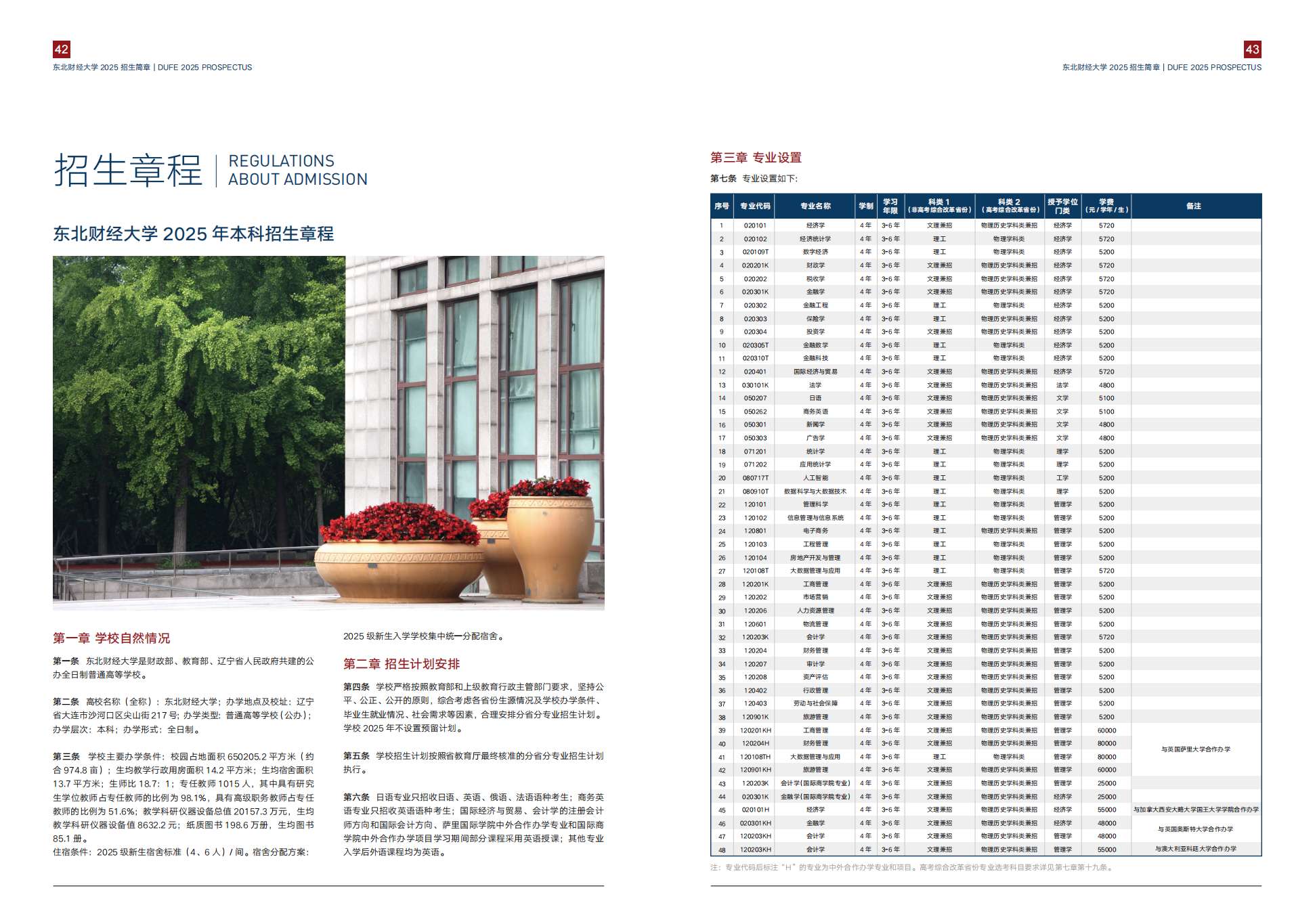 东北财经大学2025年招生简章