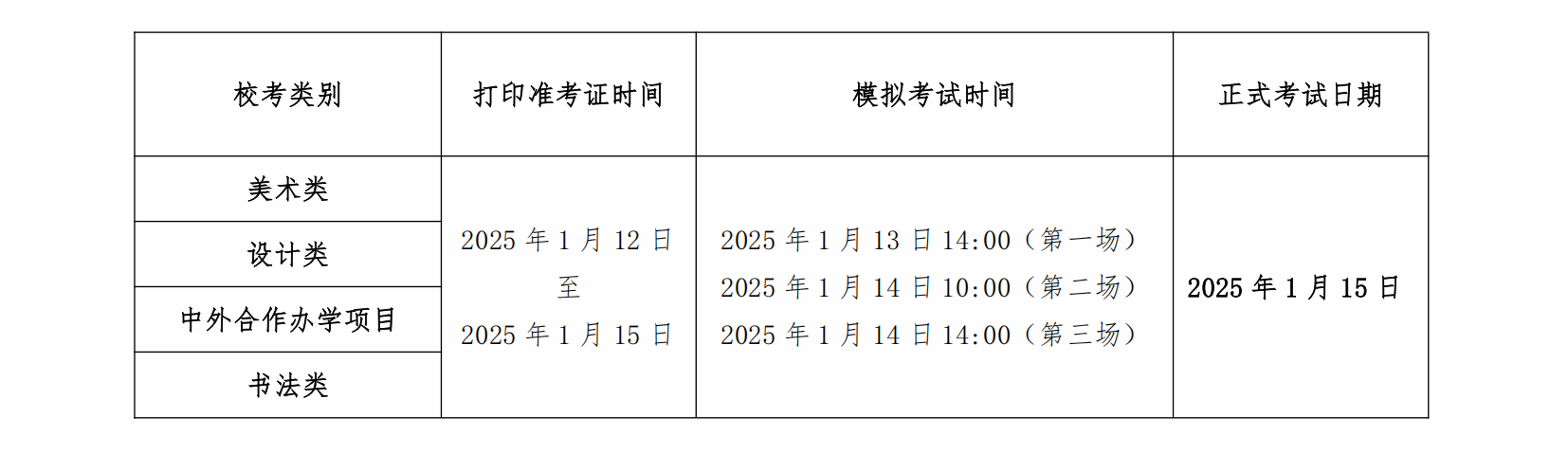 1.初试考试安排