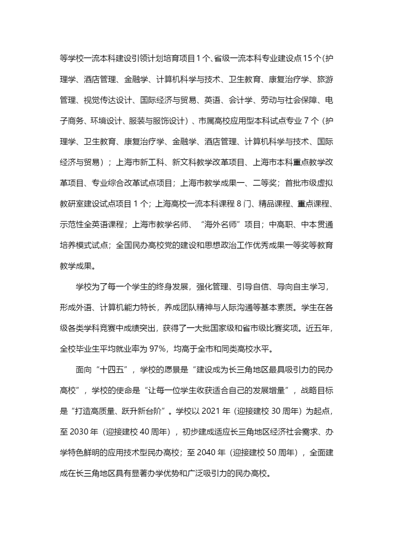 上海杉达学院2023招收台湾高中毕业生招生简章